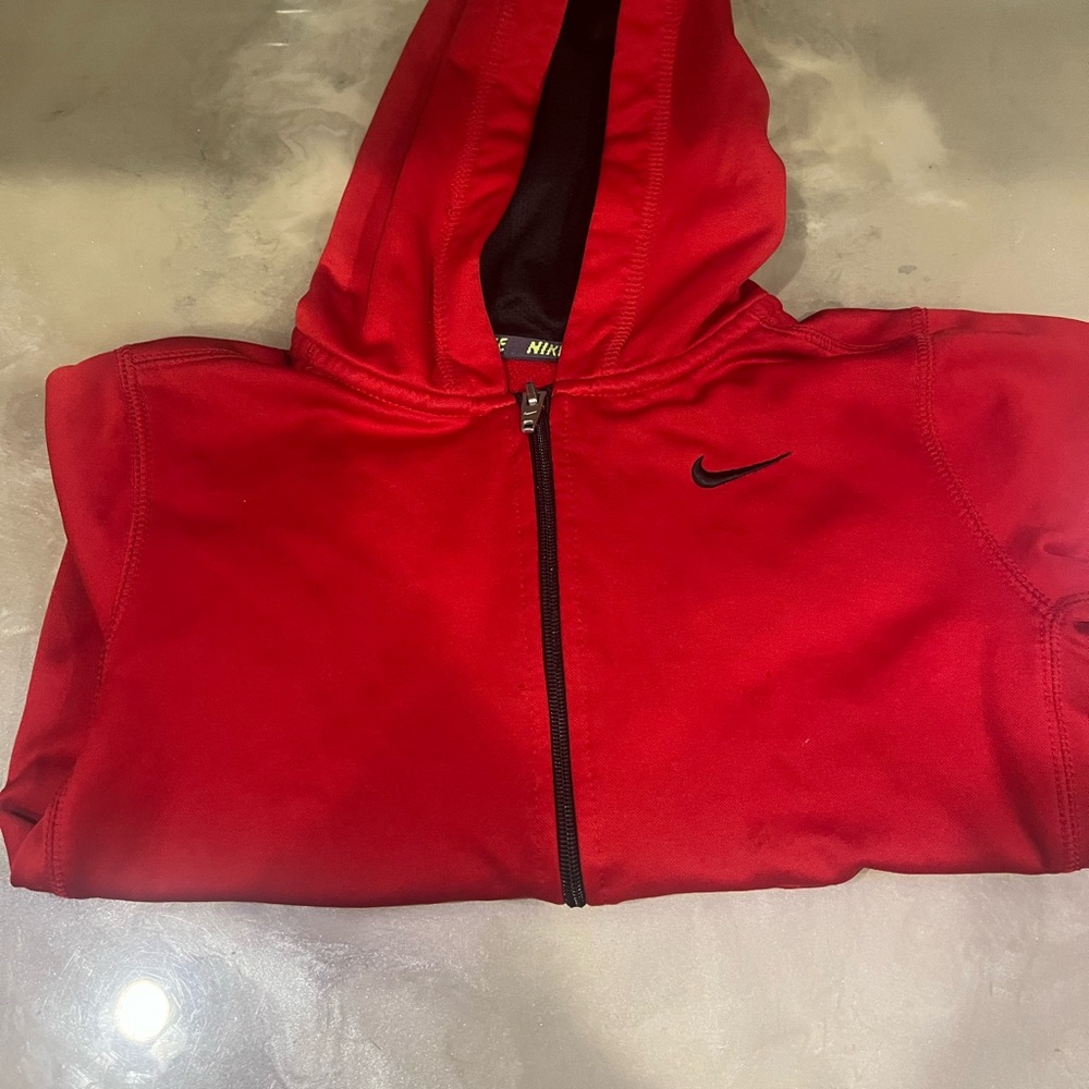 Nike Red and Black Hoodie
